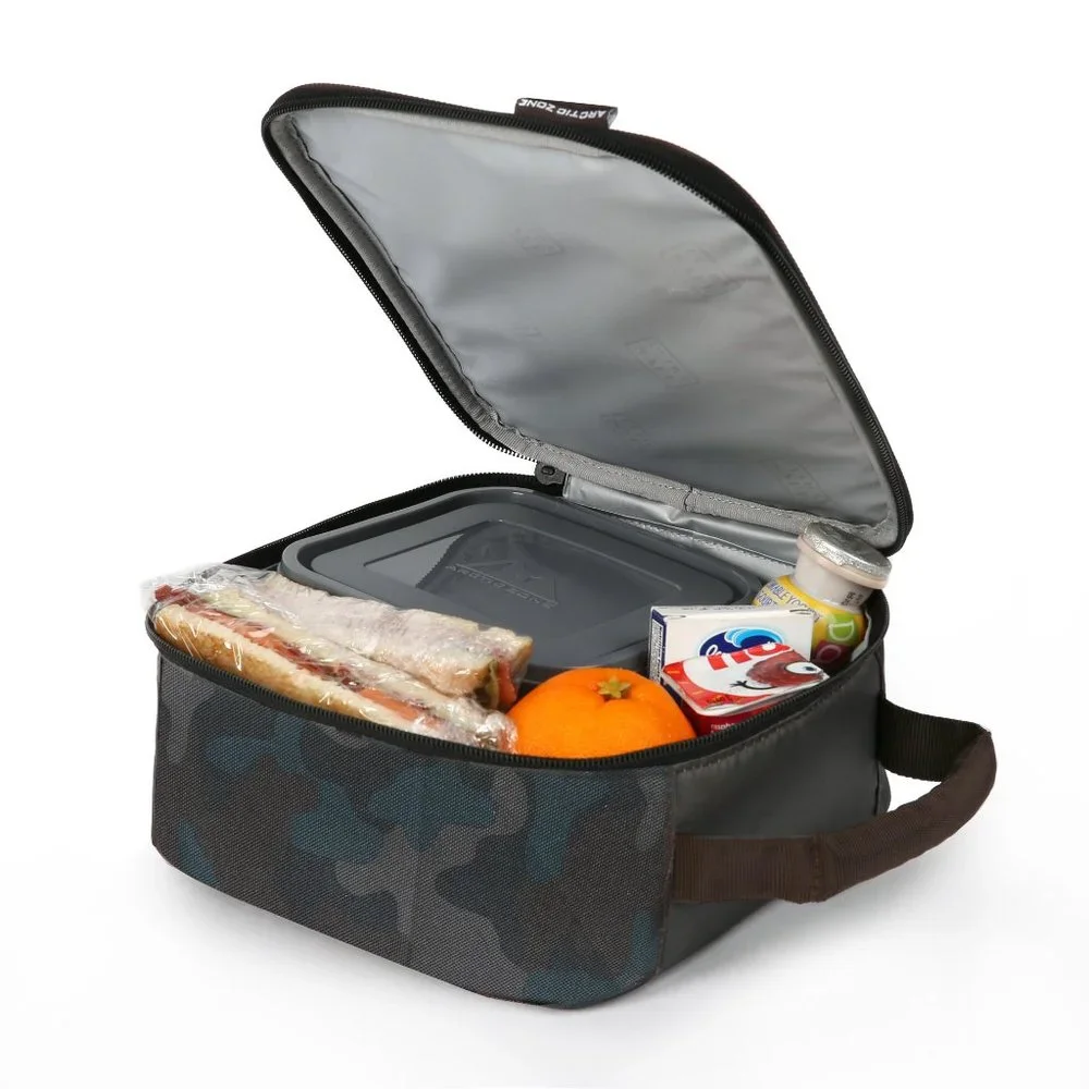 Arctic Zone Antimicrobial Lunch Box with Ice Pak Container + Water Bottle (Camo)